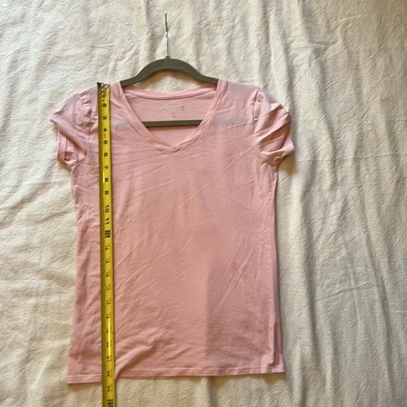 Ann Taylor Loft Soft Vneck Short Sleeve Pink Tshirt Size XS - Picture 6 of 8